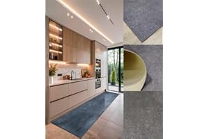 TADI & IMPERIO1979 Alfombra vinílica lisa Gris - Efecto Cemento- Elegancia y Durabilidad para Decoración de Interiores y fácil limpieza/ 50 x 150 cm / Gris