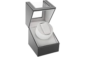 YUYTE Mechanische Uhren Uhrenbeweger, 220 V Automatischer uhren Aufbewahrungsbox, PU Leder Uhrengehäuse mit leisem Motor für Organizer und Display Uhren