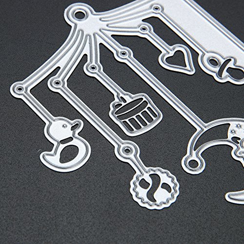 Amazingdeal365 Äolsglöckchen Metall Form Schablonen Schneiden DIY Dekor Sammelalbum Karten Buchzeichen Lesezeichen als Geschenk für Freunde Geburtstag Kinder,Kindergarten Hobby Schule Handarbeit Unterricht usw. Ein tolles Geschenk! - 7
