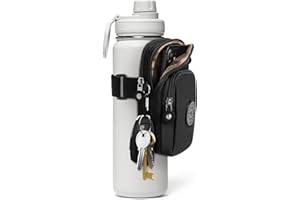 Bottle Pouch Gym Water Caddy with Phone Holder, Water Bottle Sleeve Bag with Pocket for Cards, Keys, Wallet, Gym Bottle Accessories for Men Women