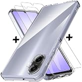 CONSTRAIN - Samsung Galaxy A07 ile uyumlu Kılıf Kamera &Ccedil;ıkıntılı Korumalı Yumuşak Şeffaf Silikon + 9H Ekran Koruyucu Cam