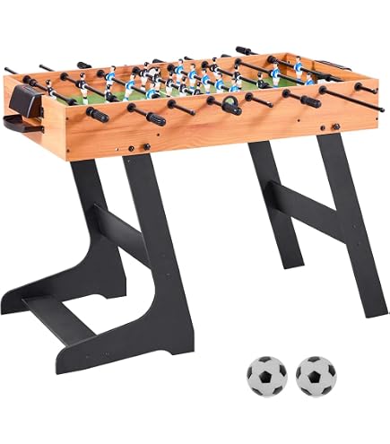 Table Baby-foot Enfant Adulte - 22 Joueurs, Compteurs De Score, Poignées Ergonomiques, 122x61x79 Cm