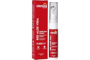 Clensta Red Aloe Vera Under Eye Cream With Niacinamide & Vitamin E | Reduces Dark Circles, Fine Lines & Eye Puffiness | For M