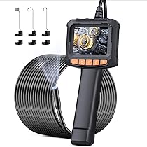 Qimic Endoscoopcamera met licht, 2-weg 360° draaibare