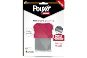 POUXIT - Peigne anti-poux et lentes en acier inoxydable - Méthode naturelle contre les poux et les lentes - Résultat immédiat