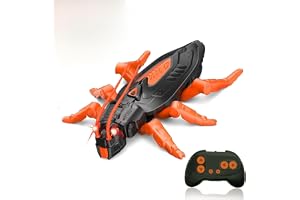 Wall Crawler Cockroach RC Toy, Remote Control Insect Robot with LED Eyes, Rechargeable Wall Climbing Bug Toy for Kids Ages 6-12, STEM Educational Toy for Boys Girls, Halloween or Birthday Gift