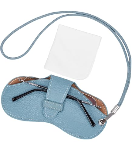 CREATCABIN Custodia Occhiali Sole in Pelle Portatile Sottile