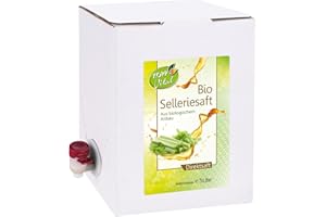 ‎KOPP VITAL KOPP Vital® Bio-Selleriesaft 3 Liter | Premium-Qualität | 99 Prozent Bio-Sellerie-Direktsaft mit Zapfhahn | aus kontrolliert biologischem Anbau | Staudensellerie