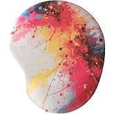 Oval Baskılı Bilek Destekli Kum Desen Tip Kaymaz Taban Optik Bilgisayar Notebook Mouse Pad Maus Pad (Karmaşa)