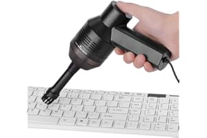 Tangxi Portable Mini Handheld Vacuum,Computer Vacuum,Powerful Keyboard Cleaner for Cigarette Ash, Dust, Hair,Food-crumbs,Small Particle,Car Dust Collector,PC Laptop Keyboard(Black)