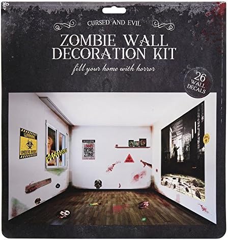 Zombie Halloween Wall Decoration Kit- 26 Wall Decal Stickers