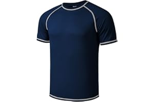 IDTSWCH Herren große größen Übergröße Schwimmshirt Rash Guard Männer Schutz Beach T-Shirt Shortsleeve