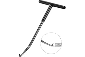 SANTUO Auspuff Federhaken, 1 Stück T-Griff Federzug Haken Brems Federzange Federzieher Stahl Metall T-Haken für Motorrad Roller Moped Trampolinfedern