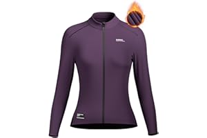 INBIKE Giacca Ciclismo Donna Invernale in Pile Maglia Ciclismo Donna Giacca Bici Antivento Termico Aderente per MTB Bici Running