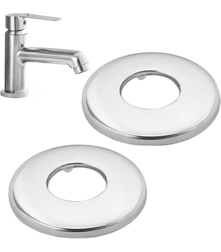 1/2" 3/4" Stainless Steel Valve Tap Pipe Cover Collars, Round - Foto 13