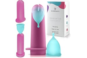 Ecoblossom Menstrual Cup Applicator Tool - Comfortable & Easy Insertion - Hygienic & Reusable - Compatible with Most Period Cups - Rose (Must be Used with Lubricant)