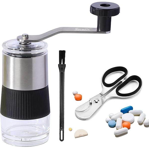 Taglia E Tritapillole Multifunzione - Practico Scomparto Per Medicina Portatile - Foto 5