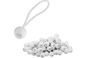 ECENCE 100x Spänngummi, uppsättning för presenningsspänne, expanderslingor med plastkula, tältgummin för presenningar, pavilj