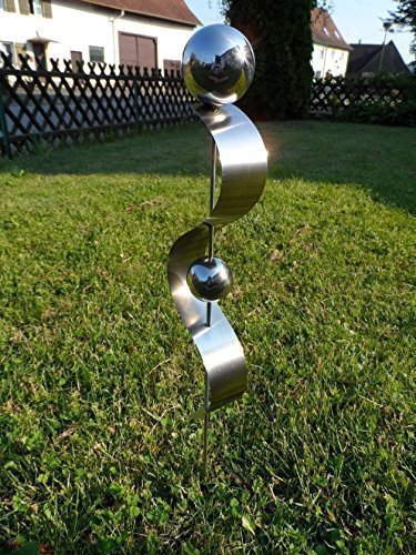 Edelstahlstele "D-60cm" Gartenstecker aus Edelstahl Gartendeko Pflanzenstab Pflanzenstecker