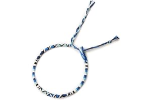 Générique Bracelet de Cheville à Vœux Brésilien - Bracelets d'amitié - Coton Tressé, Traditionnel, Coloré et Réglable, Porte-Bonheur, Fait à la main