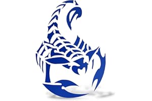 ERREINGE STICKER PRESPAZIATO BLU 12cm - SCORPIONE - Adesivo Decal Decalcomania Vinile Murale Laptop Auto Moto Casco Camper