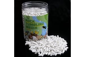 GANGOU 2 LBS Non-Abrasive Ceramic Small Tumbling Media, 3/16”dia. X 3/8”long Cylinders, Perfect for Stone, Compatible with Any Brand Tumbler or Grit