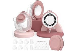 ‎MOMCOZY Momcozy V1 Pro Milchpumpe Elektrisch - Starke Saugkraft, Tragbare Doppelmilchpumpe Handsfree mit 3 Fein Abgestimmte Saugmodi & 15 Stufen, Breast Pump Electric mit Leak-Proof DoubleFit Flange