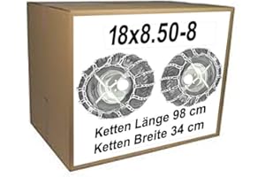 VSK 18 x 8,50 – 8 łańcuchów śniegowych + napinacz do traktora do trawnika, kosiarki z siedziskiem 18 x 8,50 – 8