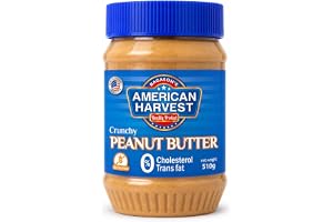 American Harvest Crunchy Peanut Butter 510g | Made with Roasted Peanuts | Zero Trans Fat | Zero Cholesterol | Gluten Free | Protein-Rich Spread