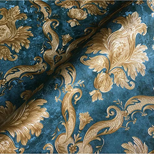 Agreey Blau Damaskus tapete tapeten wohnkultur barbershop tapeten für sie zimmer 3d tapete luxus Wohnkultur-688087_blue_W_0.53mX_L_9.5m