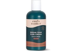 Curls Matter - Dream team Curl Cream 200ml - Crème Coiffante Cheveux Bouclés - Réduit les frisottis pour des boucles rebondies - Nourrit et hydrate - 97% ingrédients naturels, sans sulfates