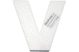 Decoporex – Lettre V en polystyrène expansé de 20 cm de Hauteur et 3 cm d'épaisseur
