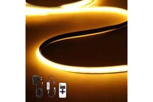 TK99SW Taśma LED COB, 1M ściemnialna, 24V, ciepła biel, 2700K, 320 diod LED/M, z pilotem RF, elastyczna taśma świetlna LED do sypialni, domu, szafy, oświetlenia DIY