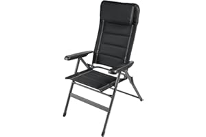 Dometic Luxury Firenze Outdoor Chair - Reclining Chair 7-Position Adjustable Backrest, Camping Chair with Armrests, Strong Lightweight Frame, Stable Garden Chair with Padded Headrest, Compact Fold