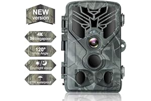 FunKind Wildkamera 4K 50MP, Wildtierkamera mit Bewegungsmelder Nachtsicht, 850nm IR LEDs Nachtsichtkamera, Wildtierkamera mit Nachtsicht Bewegungsmelder Wasserdicht IP65, 120° Erfassungswinkel