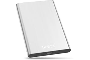 SINCELO Externe Festplatte Tragbare Festplatte extern für PC, Mac, Desktop, Laptop, MacBook, Chromebook (Silber)