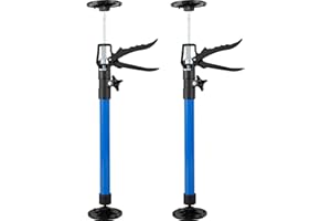 KTCINA 2PCS Telescopic Support Rod, Adjustable Third Hand Support Rod Heavy Duty 40KG Capacity Telescopic Support Pole Anti Slip Door Frame Strut Telescopic Prop for Plasterboard Drywall (Blue, 50-115cm)