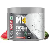 MuscleBlaze Micronised Creatine Monohydrate CreAMP Powder, Watermelon Kool Aid (30 Servings, 120g) | Trustified Certified Cre