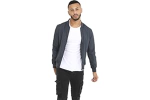 BRAVE SOUL Mens Bomber Jacket Smart Casual Full Zip Up Long Sleeve 100% Polyester Outdoor Jacket for Men, Size- S to 2XL