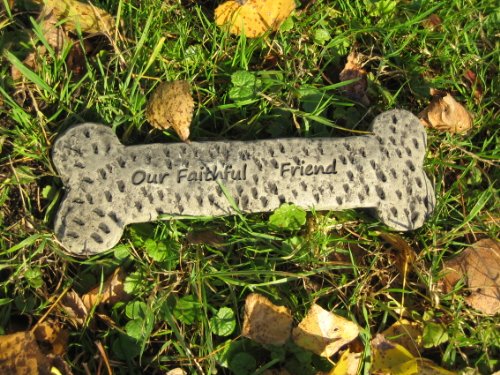 Dog-pet-memorial-bone-stone-garden-ornament-See-my-full-shopfront-with-over-150-items-available-click-the-blue-neilsstonecraft-link-below
