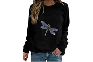 riou 2024 Sudaderas Mujer sin Capucha Otoño Primavera Suéter Camiseta Manga Largas Fitness Divertido Pullover Cuello Redondo Baratos Adolescente Sweatshirt Suave y Cálida Top Shirt Blusas