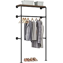 Portant Mural Industriel GUOHNHE - Lot De 2, Noir, 97 Cm, Charge 60 Kg