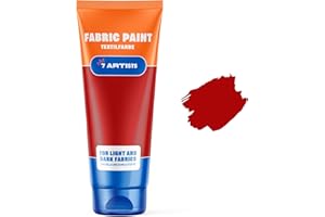 7 Artists Colore per Tessuti Rosso Borgogna 60 ml Colore Tessuto | Colori Tessuti Permanenti | Vernice per Pittura Stoffa