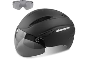 SHINMAX Kask rowerowy, certyfikat CE, z odpinanymi magnetycznymi okularami osłona wizjera dla mężczyzn kobiet, rowerów górskich i wyścigowych, regulowany bezpieczeństwo dla dorosłych narty i snowboard