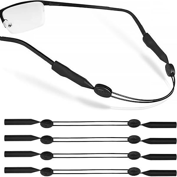 Cordons à Lunettes Ajustables - Lot De 5 Avec 5 Paires De Plaquettes Nez Silicone - Multi-couleurs - Adulte & Enfant