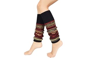 Tuopuda Damskie długie ocieplacze na nogi, na zimę, jesień, getry na nogi, skarpety do tańca, 1 lub 2 pary