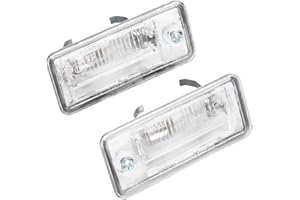 QIILU Car License Plate Lights, 8E0807430A 8E0807430B 1 Pair of Number License Plate Lamp Lamps Bulb Light Lights Fit for A3 A4 A5 A6 C6 A8 D3 Q7 RS4