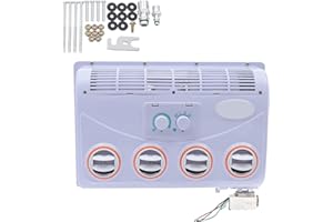 RETRIN 12V/24V Wohnmobil Klimaanlage Verdampferbaugruppe,Klimaanlagen-Set 360°-Verdampfer,RV-Klimaanlage,32 Aluminiumkerne,für LKWs Wohnmobile Autos,12V