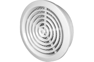 AWENTA Rejilla de ventilación 2 unidades, diámetro 45 mm, redonda, blanco T73w