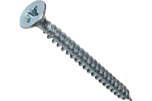 AERZETIX - Lot de 100 - Vis à Bois - Ø4x45mm - en Acier Zingué Métal - Tête Fraisée - à Empreinte Cruciforme Pozidriv - Couleur Argent - C44811